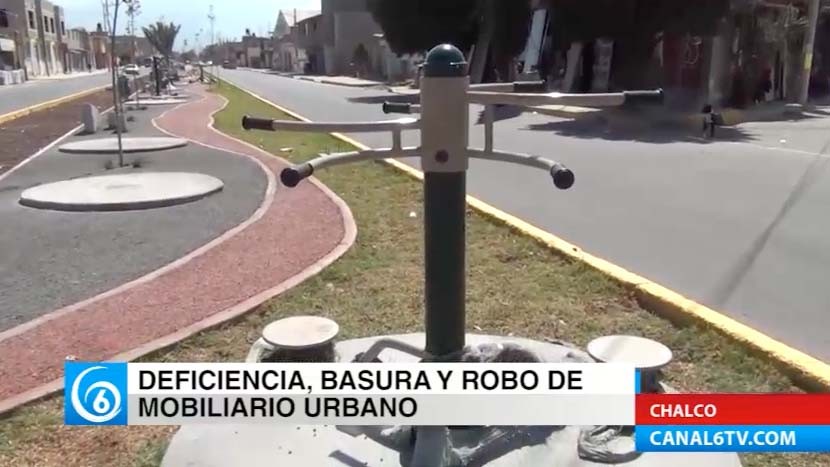 Deficiencias y robos en parque de la colonia Adolfo López Mateos en Chalco