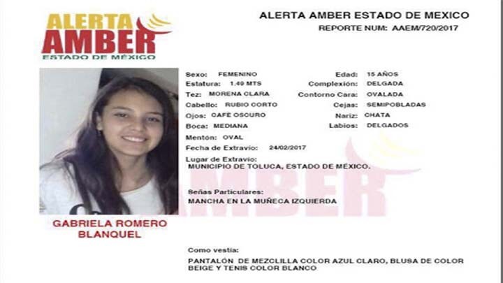 Alerta Amber Estado de México