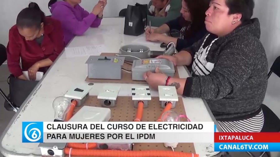 Concluyó curso de electricidad para mujeres partido por el IPDM