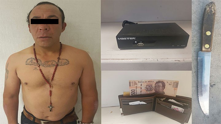 ASEGURAN A SUJETO POR ROBO CON VIOLENCIA EN CHIMALHUACÁN