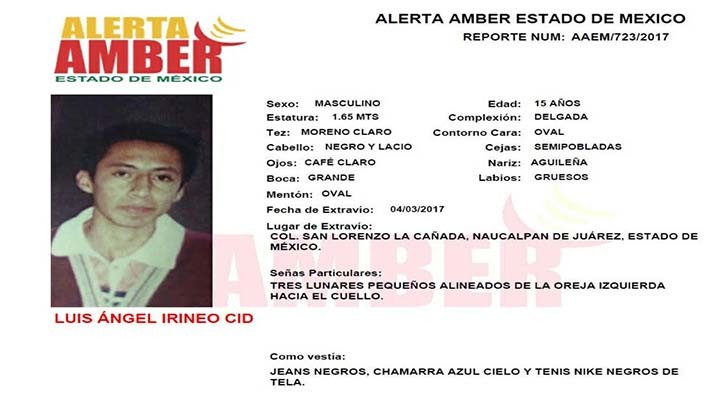 Alerta Amber Estado de México