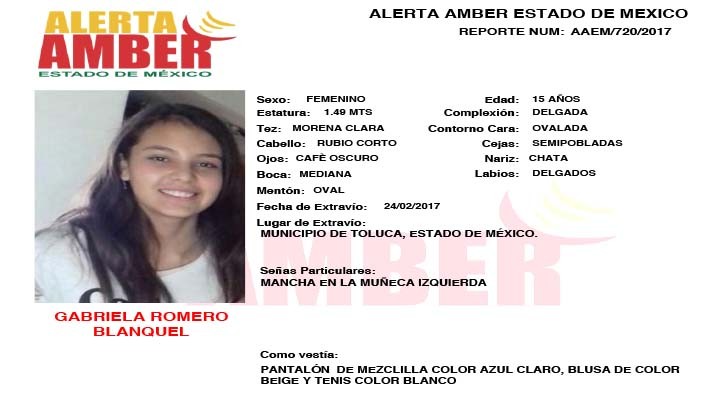 Alerta Amber Estado de México