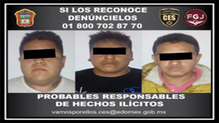 DETIENEN EN ECATEPEC A CUATRO PRESUNTOS RESPONSABLES DE ROBO CON VIOLENCIA