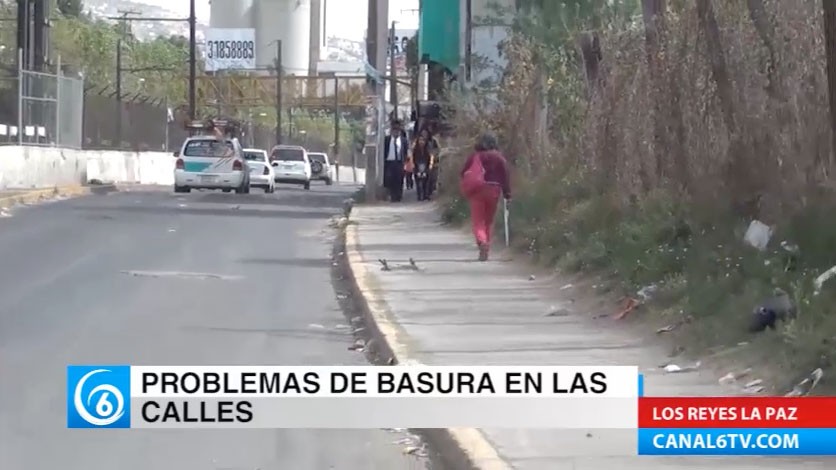 Problemas de basura en zonas céntricas de Los Reyes La Paz