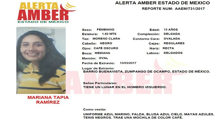 Alerta Amber Estado de México