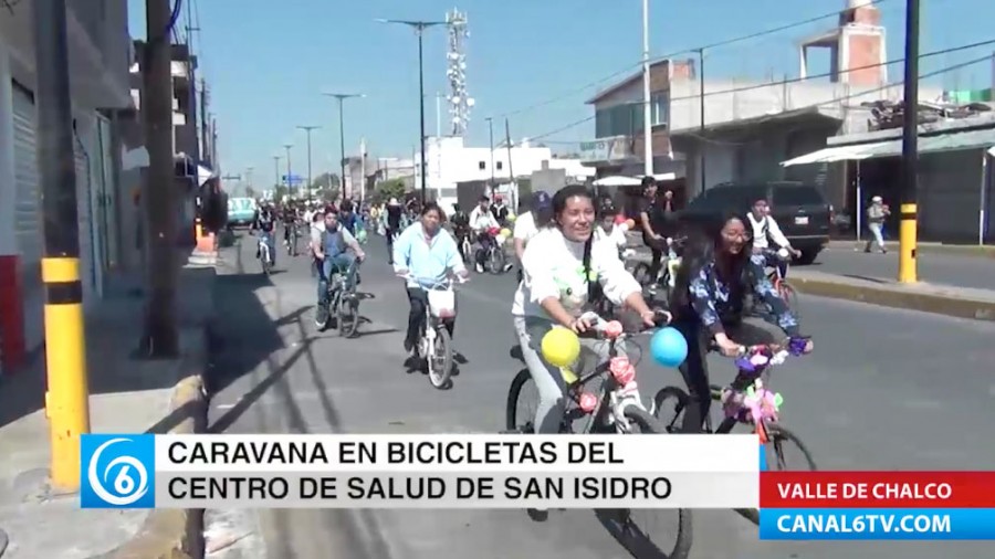 Con caravana en bicicletas conmemoraron el Natalicio de Benito Juárez en la colonia San Isidro