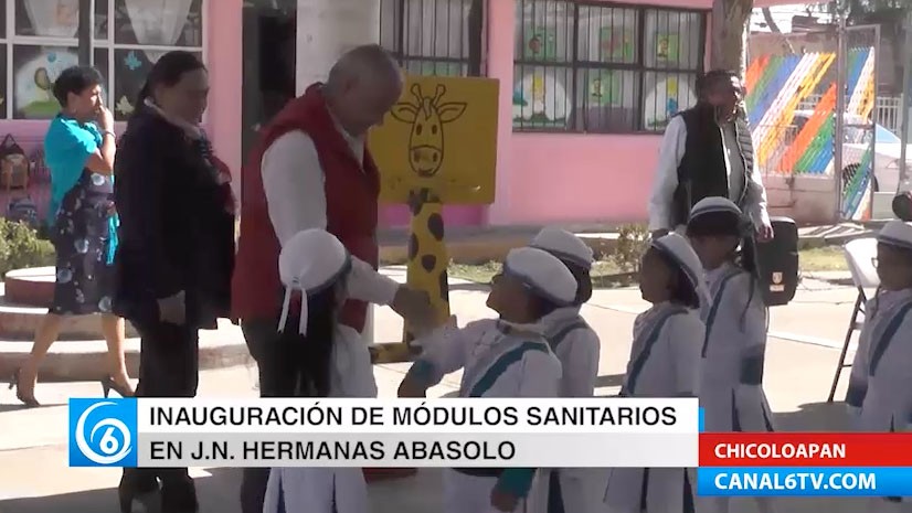 Inauguración de barda perimetral y módulos sanitarios en el jardín de niños Hermanas Abasolo