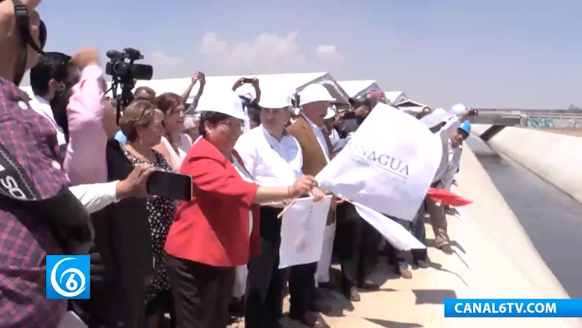 Inauguración de revestimiento del dren 1 en Chimalhuacán
