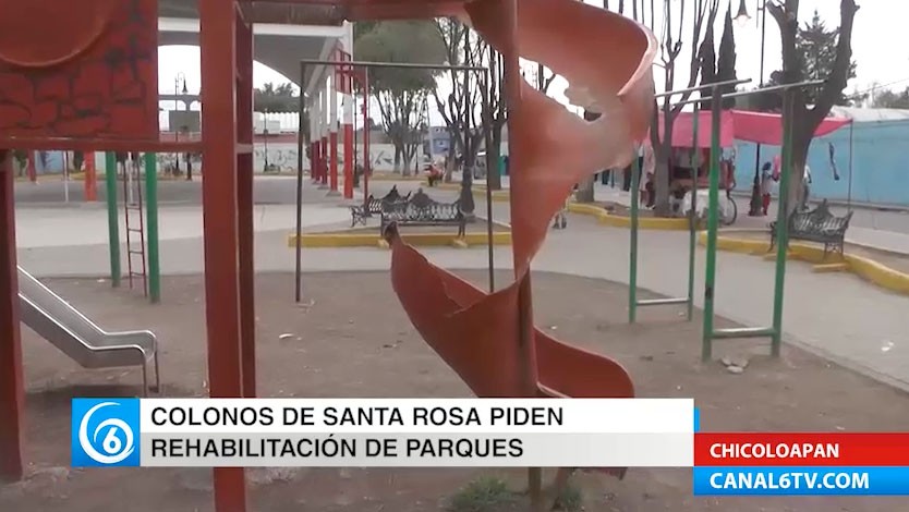 Habitantes de la colonia Santa Rosa, Chicoloapan, piden rehabilitación de parque