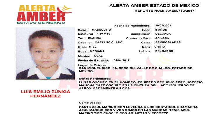 Alerta Amber Estado de México