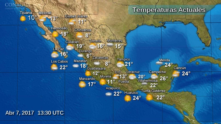 PRONÓSTICO METEREOLÓGICO DE LA REPÚBLICA MEXICANA