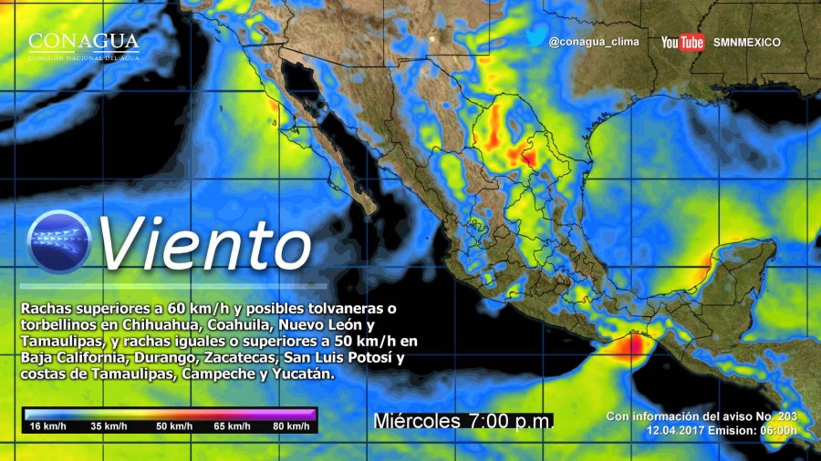 PRONÓSTICO METEREOLÓGICO DE LA REPÚBLICA MEXICANA