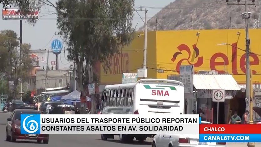 Usuarios del transporte público reportan constantes asaltos en avenida Solidaridad