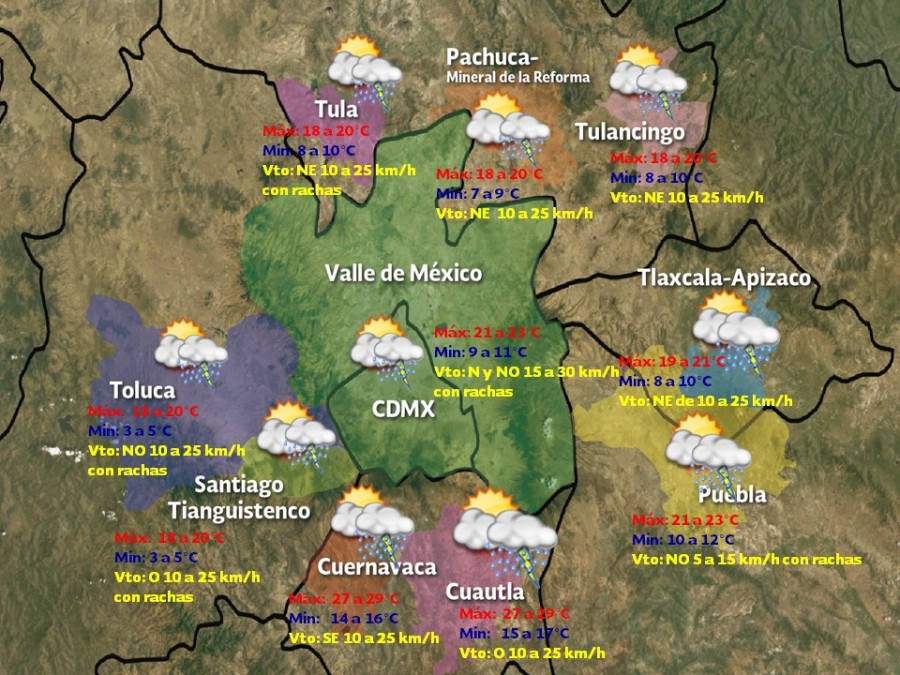 PRONÓSTICO METEREOLÓGICO DE LA REPÚBLICA MEXICANA