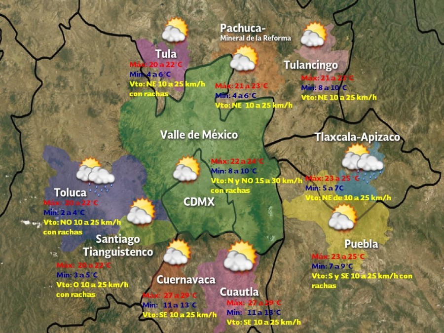 PRONÓSTICO METEREOLÓGICO DE LA REPÚBLICA MEXICANA