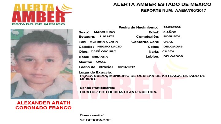 Alerta Amber Estado de México