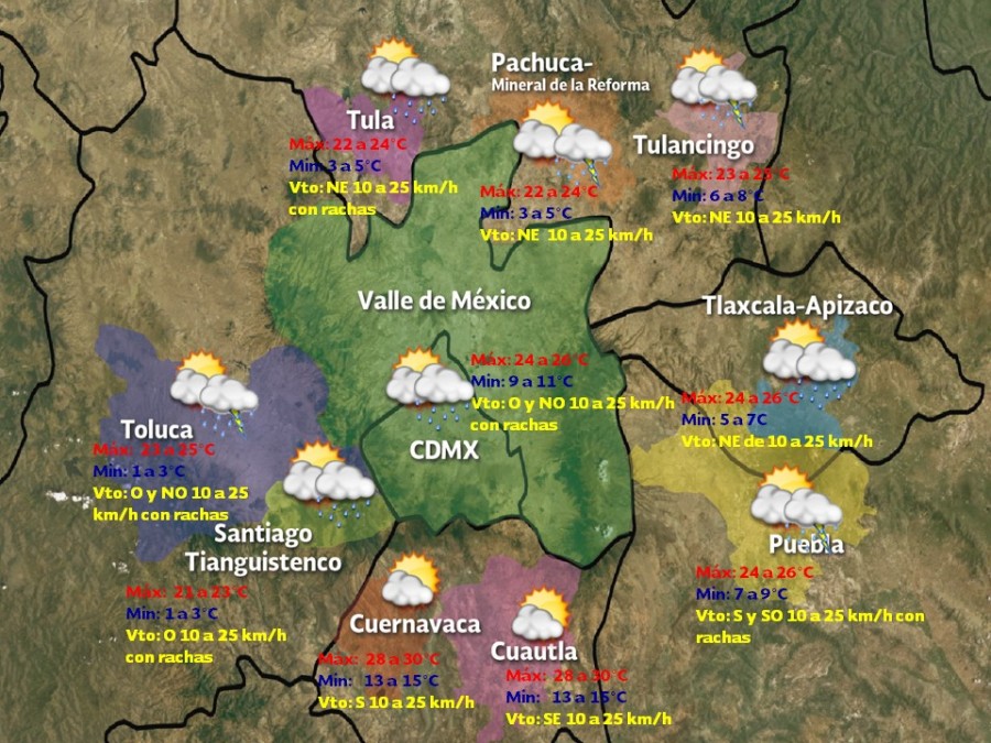 PRONÓSTICO METEREOLÓGICO DE LA REPÚBLICA MEXICANA