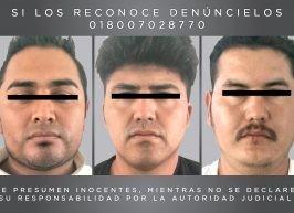 DETIENEN A TRES PRESUNTOS ASALTANTES EN ECATEPEC