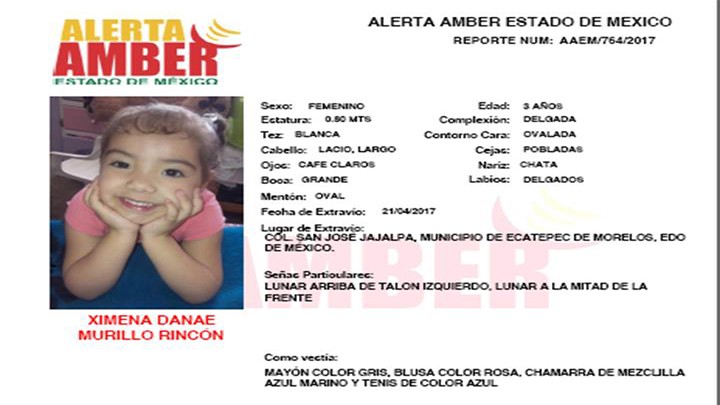 Alerta Amber Estado de México