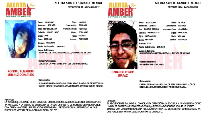 Alerta Amber Estado de México