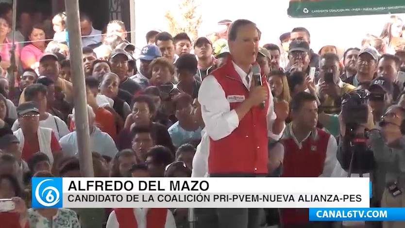 El candidato del PRI, Alfredo del Mazo, presentó propuestas en Chicoloapan