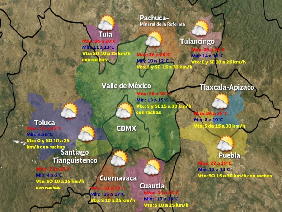 PRONÓSTICO METEREOLÓGICO DE LA REPÚBLICA MEXICANA