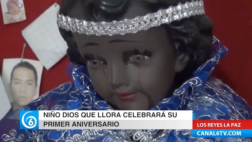 Niño Dios que llora celebra su primer aniversario en el pueblo de la Magdalena Atlicpac