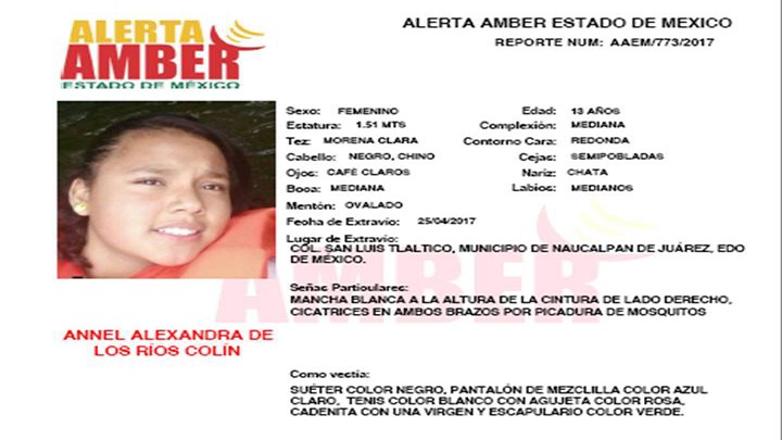 Alerta Amber Estado de México