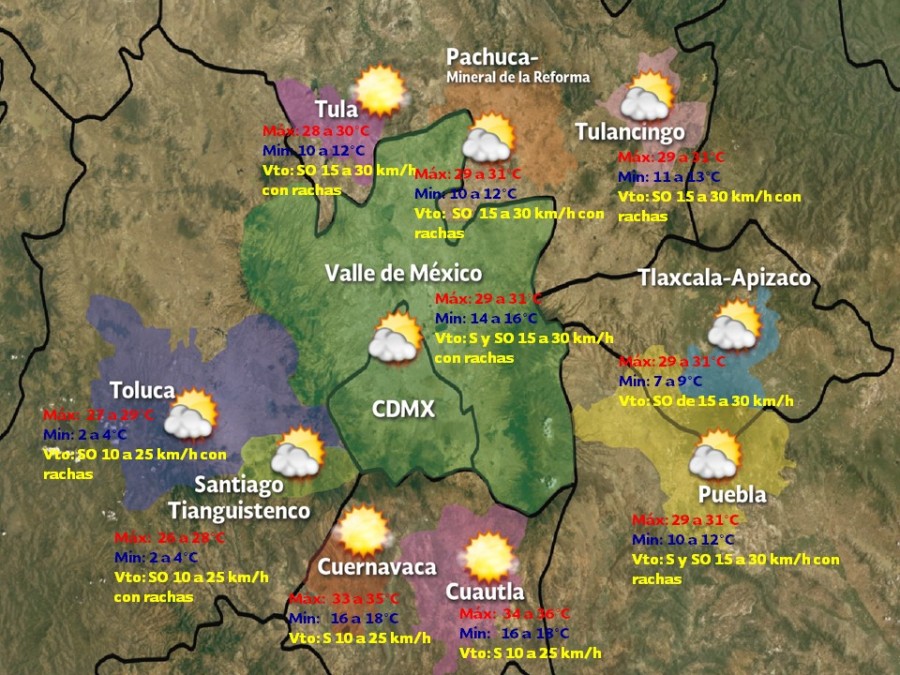 PRONÓSTICO METEREOLÓGICO DE LA REPÚBLICA MEXICANA