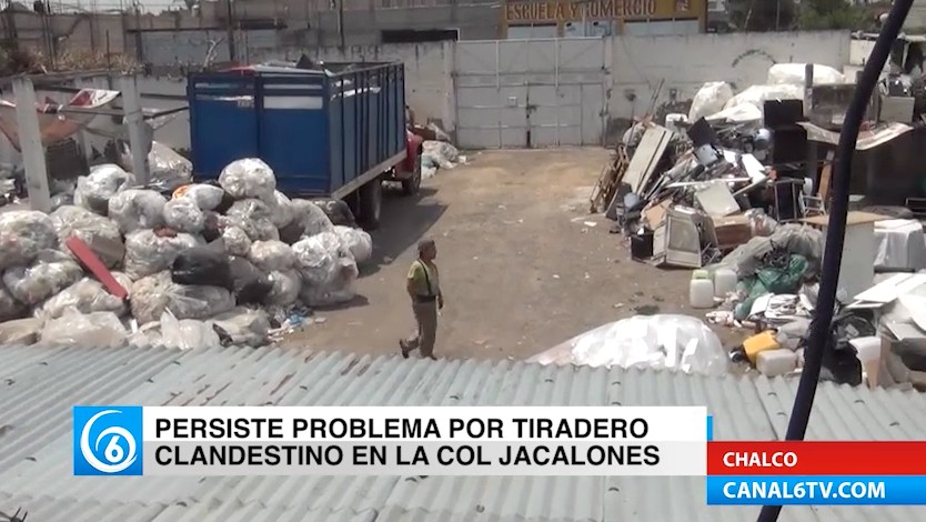 Problema con tiradero clandestino en la colonia Jacalones en el municipio de Chalco