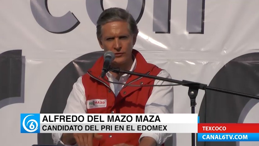 El candidato a la gubernatura del EdoMex Alfredo del Mazo, acudió a Texcoco