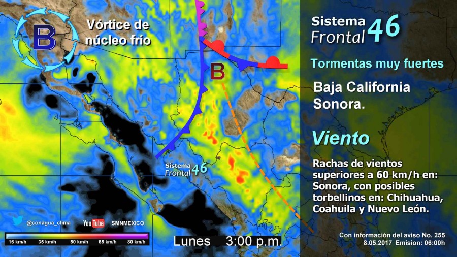 PRONÓSTICO METEREOLÓGICO DE LA REPÚBLICA MEXICANA