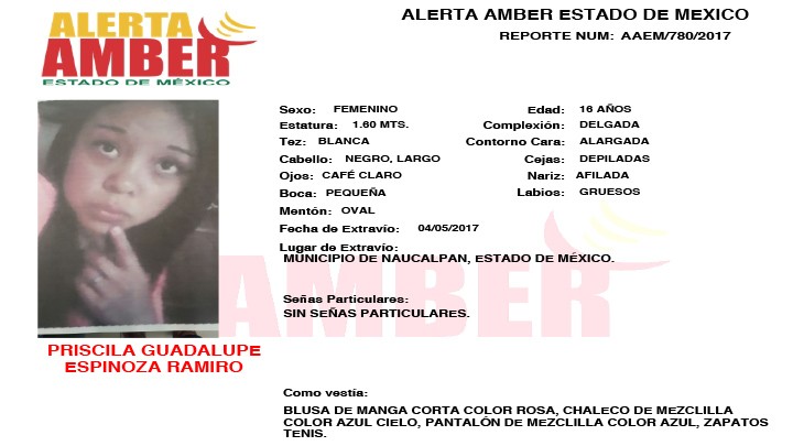 Alerta Amber Estado de México