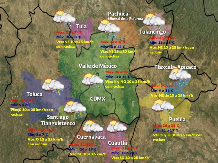 PRONÓSTICO METEREOLÓGICO DE LA REPÚBLICA MEXICANA