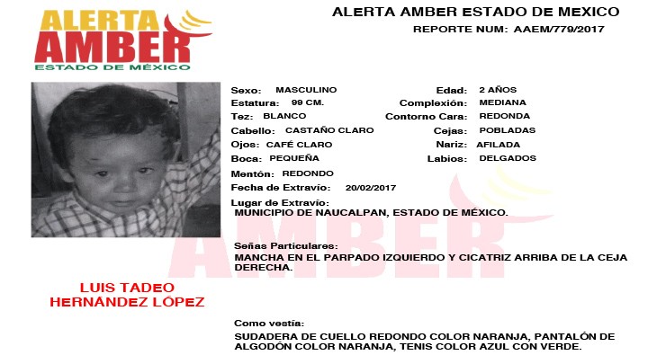 Alerta Amber Estado de México