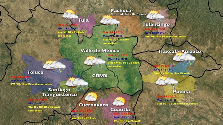 PRONÓSTICO METEREOLÓGICO DE LA REPÚBLICA MEXICANA