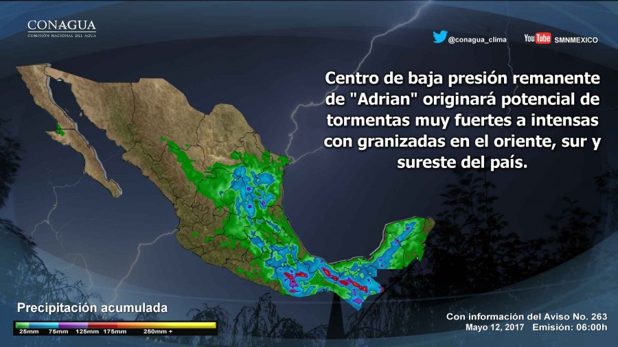 PRONÓSTICO METEREOLÓGICO DE LA REPÚBLICA MEXICANA