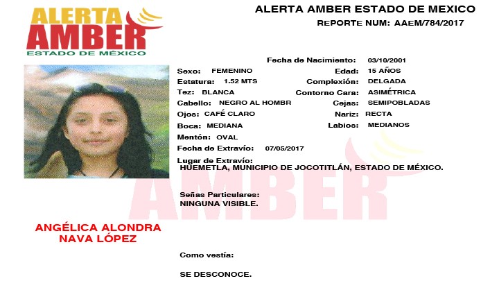 Alerta Amber Estado de México