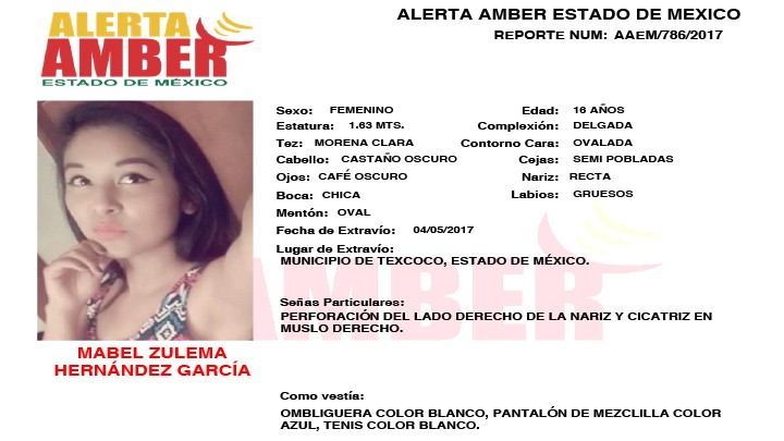 Alerta Amber Estado de México