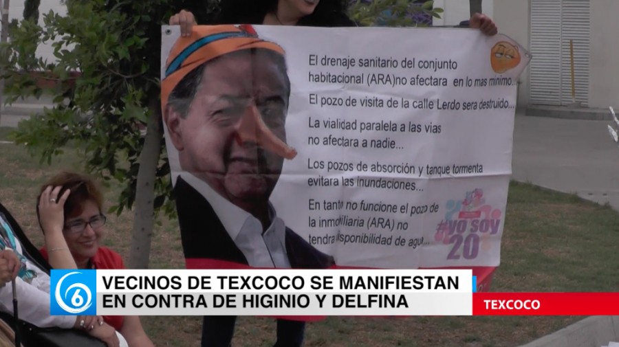 Vecinos de Texcoco se manifestaron en contra de Higinio y Delfina por abusos