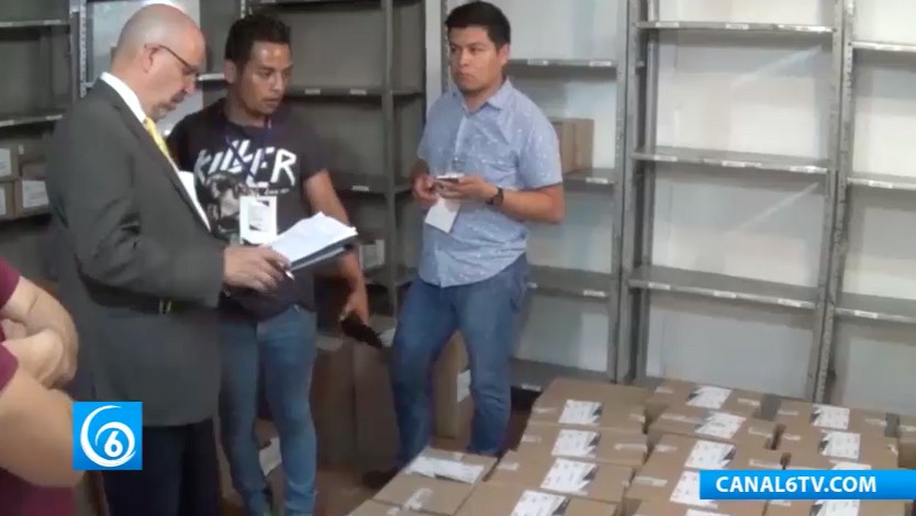 Entrega de boletas electorales en el municipio de Ixtapaluca