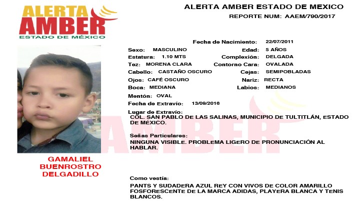 Alerta Amber Estado de México