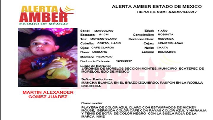 Alerta Amber Estado de México