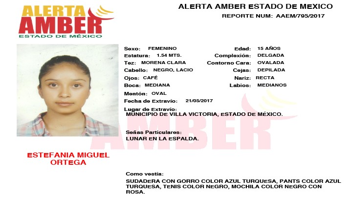 Alerta Amber Estado de México