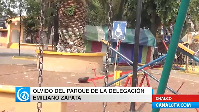 En el olvido permanece el parque de la delegación Emiliano Zapata en Chalco