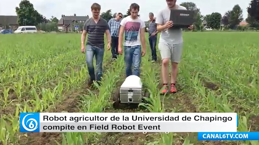 Robot agricultor de la Universidad de Chapingo compite en Field Robot Event