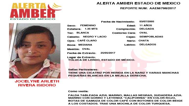 Alerta Amber Estado de México