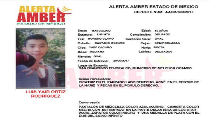 Alerta Amber Estado de México