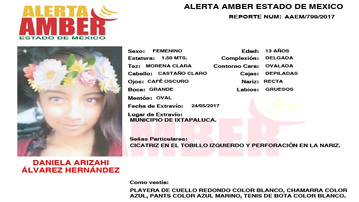 Alerta Amber Estado de México