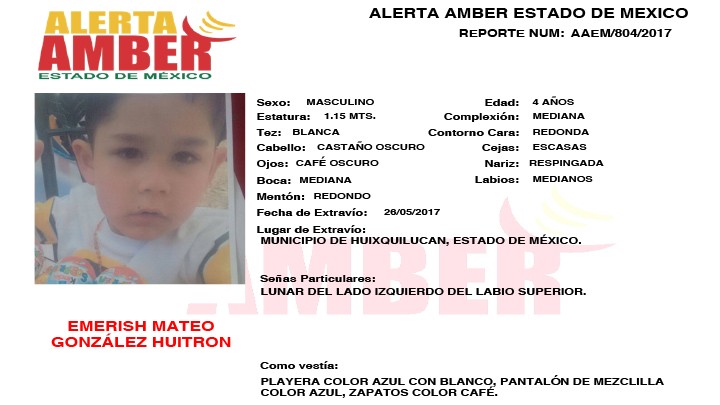 Alerta Amber Estado de México